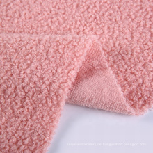 Neue Textilien rosa dicke Jacke Flanelle Stoff Changshu Baoyujia Fell Teddybär Fleece Stoff für Kleidung
